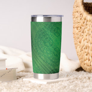 Gourde Isotherme Acceptation Médaillons de méditation verte
