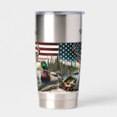 Gourde Isotherme American Flag Chasse et pêche Thème (Gauche)