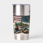 Gourde Isotherme American Flag Chasse et pêche Thème (Gauche)