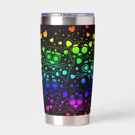 Gourde Isotherme Amour de chat (Couvercle)