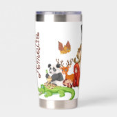 Gourde Isotherme Animaux personnalisés de l'enfant (Couvercle)