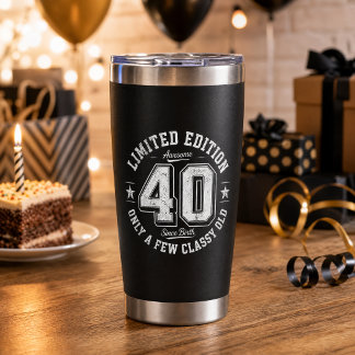 Gourde Isotherme Anniversaire exceptionnel de 40 ans noir