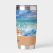 Gourde Isotherme Aquarelle phare personnalisable (Couvercle)