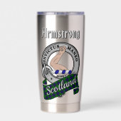 Gourde Isotherme Armstrong Clan Badge & Tartan (Couvercle)