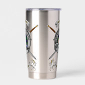 Gourde Isotherme Armstrong Clan Badge Tartan & Swords (Gauche)