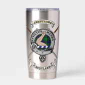 Gourde Isotherme Armstrong Clan Badge Tartan & Swords (Couvercle)