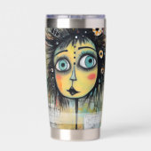 Gourde Isotherme Art collage lady 12 (Couvercle)