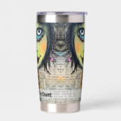 Gourde Isotherme Art collage lady 5 (Gauche)