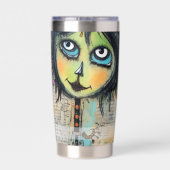 Gourde Isotherme Art collage lady 5 (Couvercle)