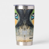 Gourde Isotherme Art collage lady 5 (Gauche)