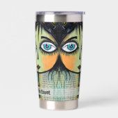 Gourde Isotherme Art collage lady 8 (Gauche)