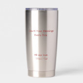 Gourde Isotherme Avant et arrière du texte rouge personnalisé, acie (Couvercle)