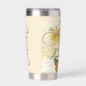 Gourde Isotherme Avec Dieu tournesol et papillon personnalisé (Couvercle)