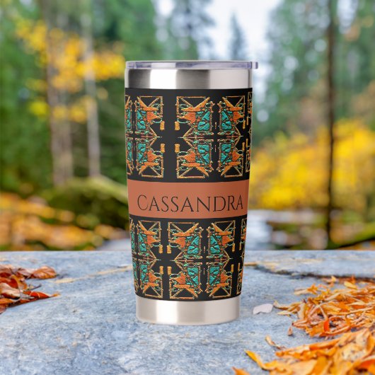 Gourde Isotherme Aztec Mandala personnalisé (Mariage)