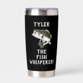 Gourde Isotherme Basse Pêche Poisson Whisperer Nom Funny Angler (Extérieur)