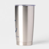 Gourde Isotherme Bateau moderne Marine Ancre Bleue Plage Mariage Pe (Gauche)