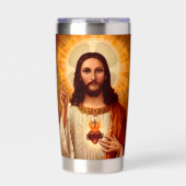 Gourde Isotherme Beautiful religious Sacred Heart of Jesus image (Extérieur)