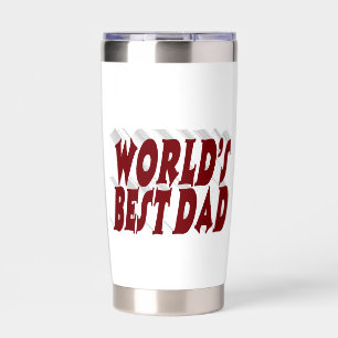 Gourde Isotherme Best Dad burgundy 3d texte