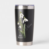 Gourde Isotherme Birth Flower Month January Snowdrop Name  (Extérieur)