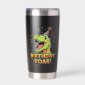 Gourde Isotherme Birthday Roar Cute Dinosaur Birthday Party Design (Couvercle)