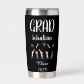 Gourde Isotherme Black and White Graduate Thermos (Extérieur)