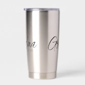 Gourde Isotherme Black Script Typography Grandma Established Year (Gauche)