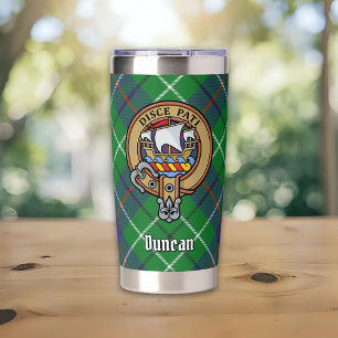 Gourde Isotherme Blason du clan Duncan sur tartan