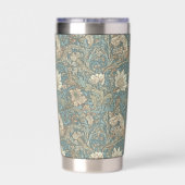Gourde Isotherme Blue Floral William Morris Elegant Monogram (Couvercle)