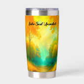 Gourde Isotherme Boho Soul dévoilé Monogramme vert et jaune | (Couvercle)