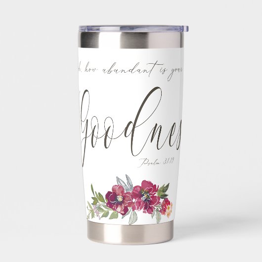 Gourde Isotherme Bonté abondante rouge floral (Gauche)