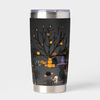 Gourde Isotherme Bouteille d'eau en verre à thème Halloween mignonn