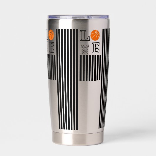 Gourde Isotherme Bouts De Basket, Joueur De Basket-Ball (Extérieur)