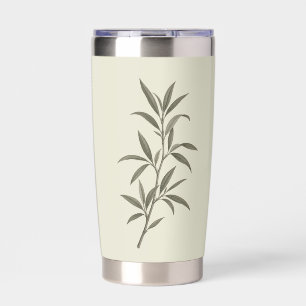 Gourde Isotherme Branche d'amande verte vintage