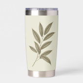 Gourde Isotherme Branche de châtaignier vert vintage (Couvercle)
