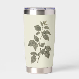 Gourde Isotherme Branche de framboisier vert vintage