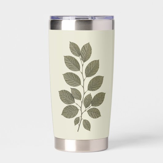 Gourde Isotherme Branche de hêtre vert vintage (Extérieur)