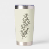 Gourde Isotherme Branche de romarin vert vintage (Couvercle)