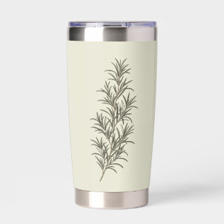 Gourde Isotherme Branche de romarin vert vintage