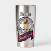 Gourde Isotherme Brown Clan Badge & Tartan (Couvercle)