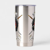 Gourde Isotherme Brown Clan Badge Tartan & Swords (Gauche)