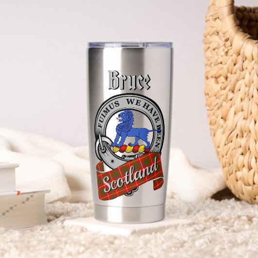Gourde Isotherme Bruce Clan Badge & Tartan (Salon (pivotée))