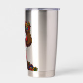 Gourde Isotherme Buff Santa Peace Sign! Ripped Abs & Funny Christma (Gauche)