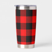 Gourde Isotherme Buffalo Check Red and Black Lumberjack Plaid Decor (Gauche)