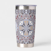 Gourde Isotherme Burgundy and Grey Elegant Pattern Personalised (Gauche)