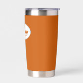 Gourde Isotherme Burning Orange Styliszed Mariage Best Man (Gauche)