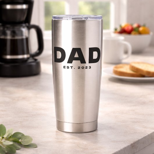 Gourde Isotherme Cadeau Papa Nouveau Papa Établit
