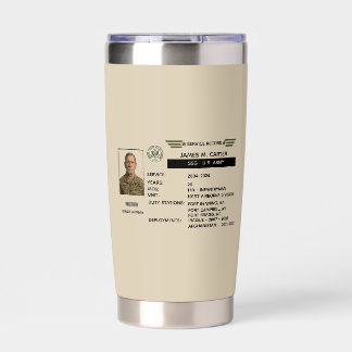 Gourde Isotherme Cadeau personnalisé du dossier de service de l'arm