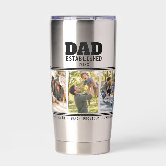 Gourde Isotherme Cadeau Photo Père Enfant Établit Papa