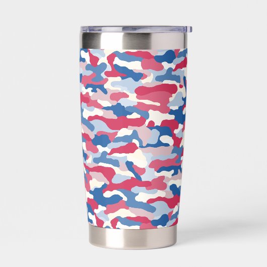 Gourde Isotherme Camouflage Rouge Blanc & Bleu (Gauche)