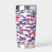 Gourde Isotherme Camouflage Rouge Blanc & Bleu (Extérieur)